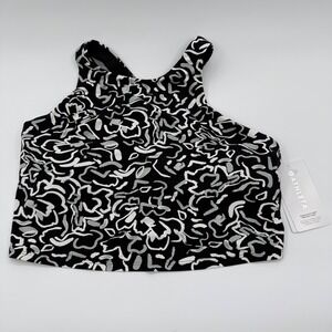 Athleta Conscious Crop Printed D-DD+ 1X Black White Abstract Powervita 531128